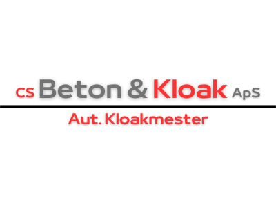 CS beton og kloak logo. Autoriseret kloakmester
